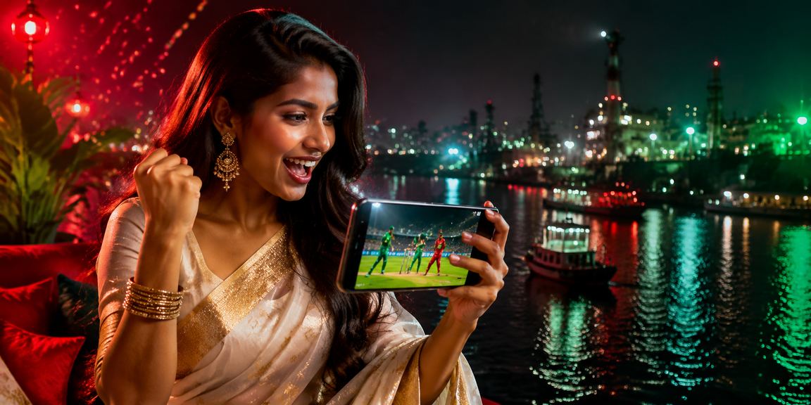 A fan enjoying cricket betting in Narayanganj
